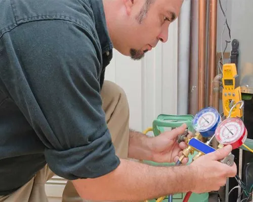 Refrigerator service gas filling